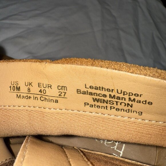 Franco Sarto Winston Boots Womens Size 10 Brown Suede Leather Booties Wedge Heel - Picture 11 of 12